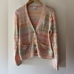 J. Crew Multicolor Striped Cardigan